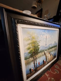 Paris 1900. Painting  frame  wall hanging art