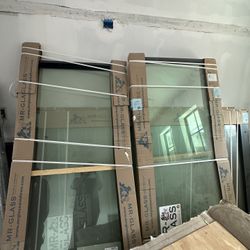 36x72 Black Fixed Impact windows Set Of 2 ($800 Each)