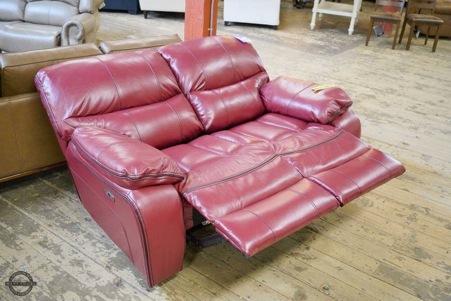 Red Reclining Sofa pecos 