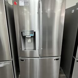 Now Only $1299, Was $1399, LG 28 Cu Ft 3 Door French Door Refrigerator