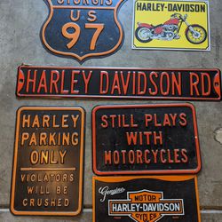 Harley Davidson Steel and Tin Signs