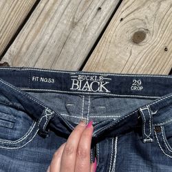 Buckle black dark wash cropped jeans size 29