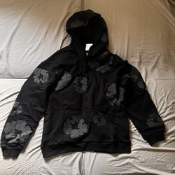 Denim Tears Black and Black Hoodie XL