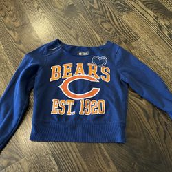 New girls Chicago bears Crop Sweatshirt, Size 8/10