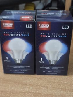 LED AUTO CYCLE 4TH OF JULY RED WHITE BLUE