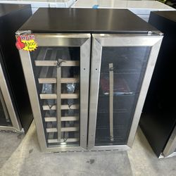 TCL 23.4-in W 20 -Bottles Stainless Steel Dual Zone Cooling Built-in/Freestanding Indoor Wine Cooler