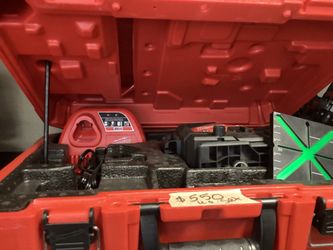 Milwaukee M12 12-Volt Lithium-Ion Cordless Green 250 ft. 3-Plane Laser Level Kit with One 4.0 Ah Battery, Charger and Case $550