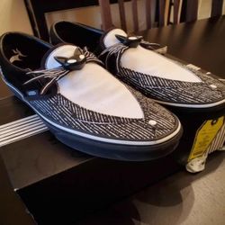 Nightmare Before Christmas Jack Skellington Vans Slip Ons Size 11 Men