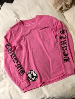 Chrome Hearts Pink Long Sleeve Graphic Tee
