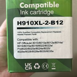2 BLACK INK CARTRIDGES 910XL