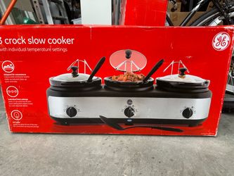 GE 3-Crock Slow Cooker and Buffet Server (Model 898680)