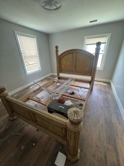 Queen Size Bed Frame and Matching Dresser