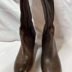 Ecco Womens Dark Brown Knee High Boot Leather