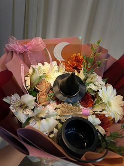 Halloween Witch Themed Fresh Flower Bouquet