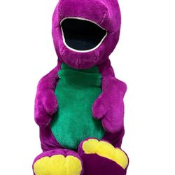 LYONS 26" Plush BARNEY The Purple Dinosaur Vintage Large Huge Jumbo Stuffed Toy
