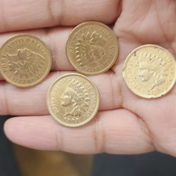 4 indian head penny 