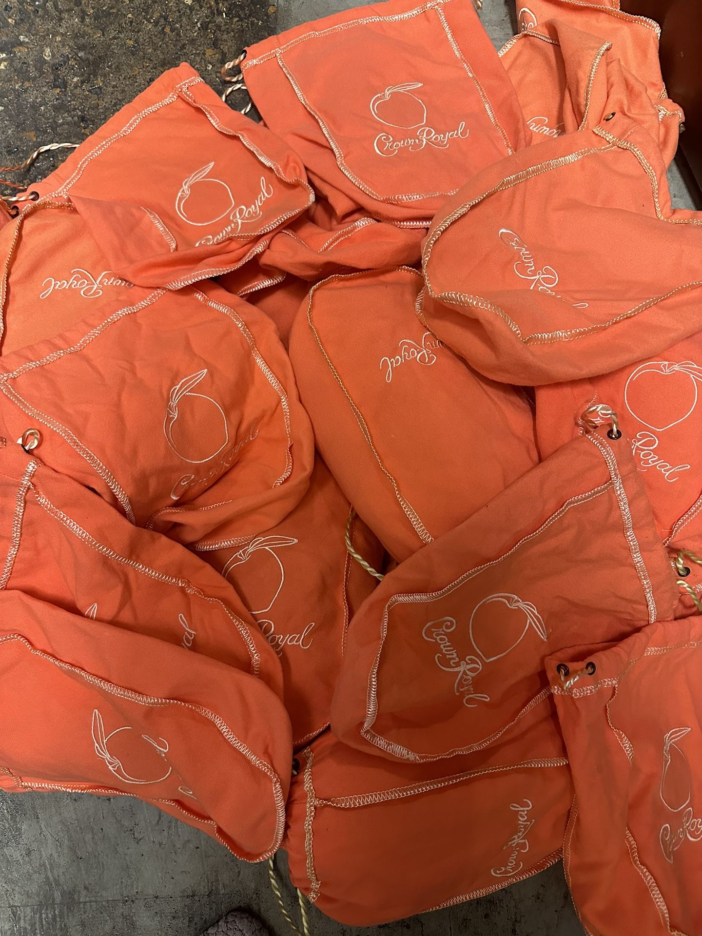 Crown Royal Peach Bags Lot