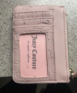 Juicy Couture Deboss Dusty Blush Pink Mini CC Wristlet Wallet. NWOT