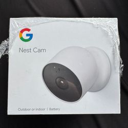 Google Google - Nest Cam Indoor/Outdoor Wire Free Security Camera - Snow