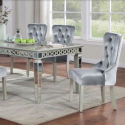-Glam Style Dining Room Table Set- 