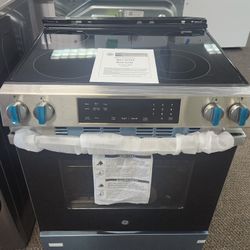 30 in. 5 Burner Element Slide-ln Electric Range in Stainless Steel with Crisp Mode