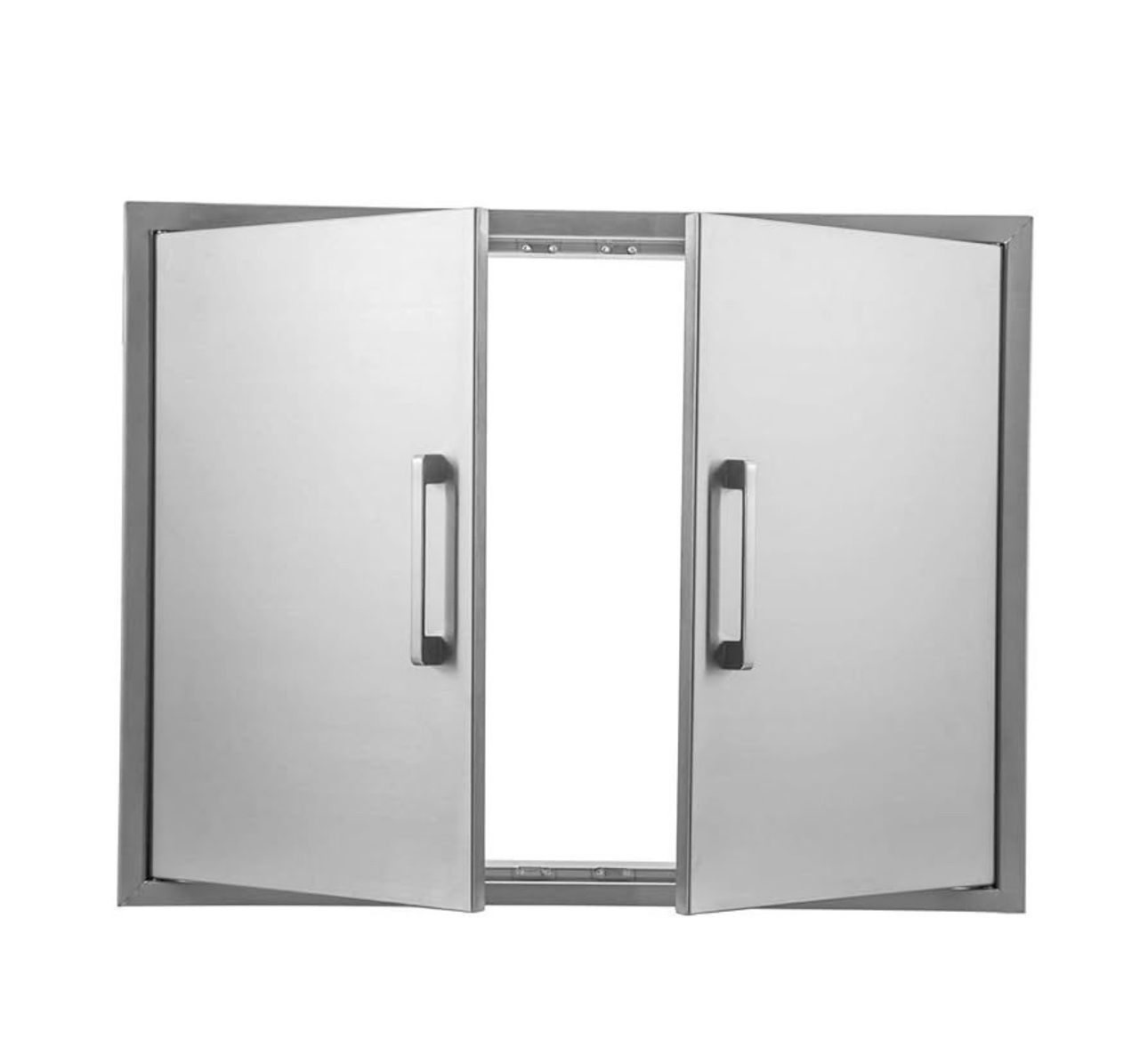 Outdoor Kitchen Doors Stainless Steel,31" W by 24" H Double Access Door,Flush Mount for Outdoor Kitchen and BBQ Island Brand new B643