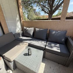 Outdoor Sofa Set With Table 