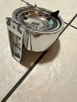 Silver Chrome Mountable Push-Button Opening Ashtray New