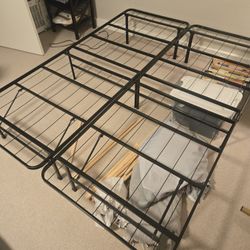 Bedframes (Two) - Twin, Metal, Black