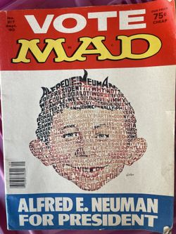 Mad Magazine September 1980 Alfred E Neuman For President