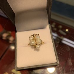 14k Gold and Pearl Ring 