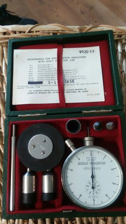 Vintage James G. Biddle hand speed indicator