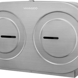 Twin Jumbo Toilet Paper Dispenser Wall Mount, 9" Commercial Stainless Steel Double Roll Toilet Paper Holder, Industrial Large Tissue Dispenser with Lo
