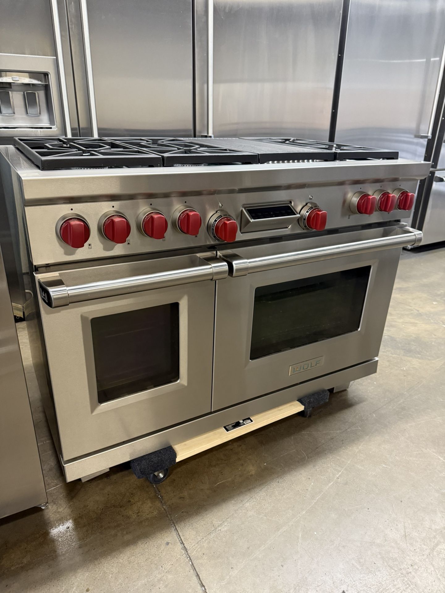 Wolf 48” Stainless Steel Dual Fuel Gas Range Stove