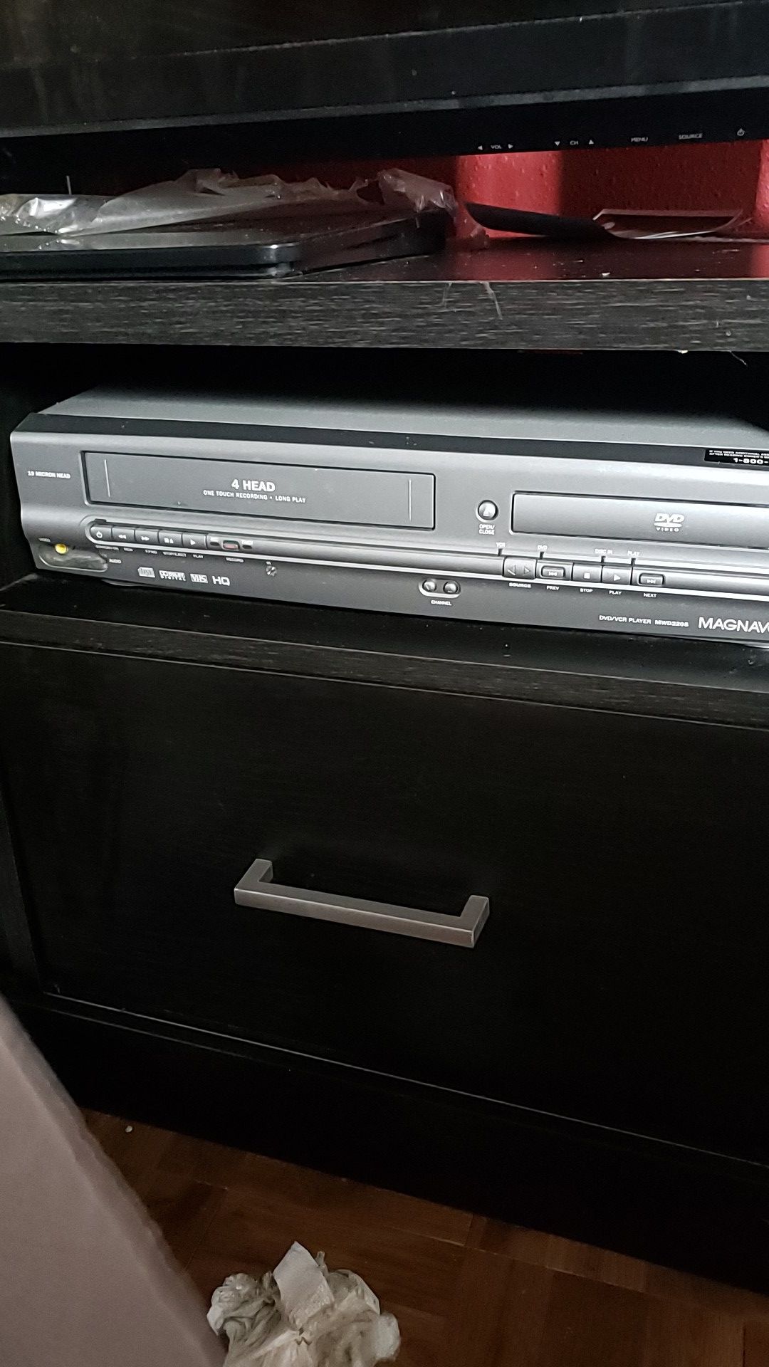 DVD and VHS player