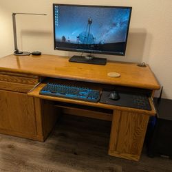 Oak Computer Desk 