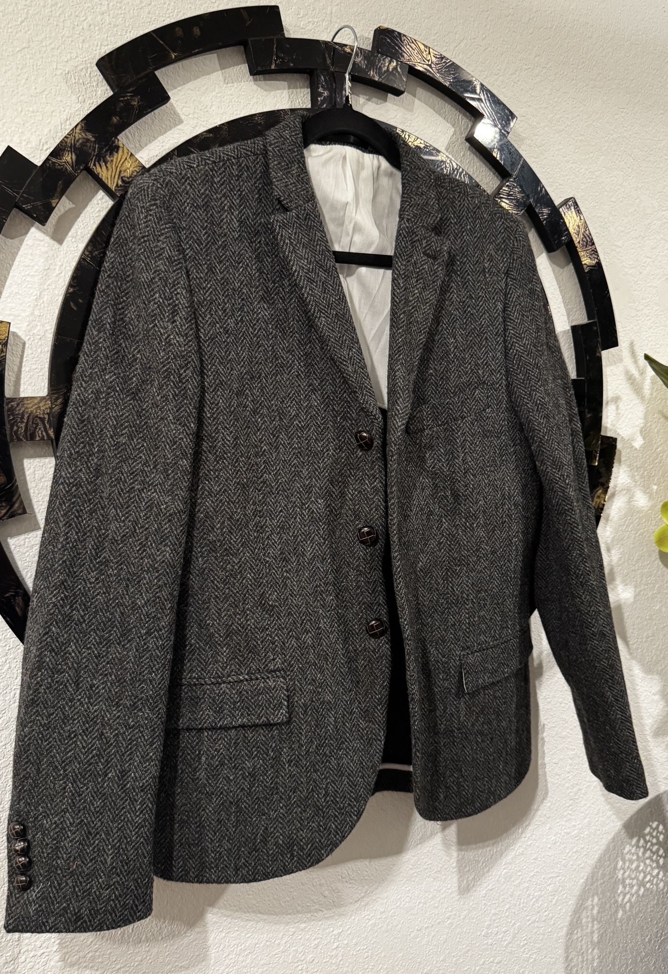 Harris Tweed Wool Blazer From Top Man