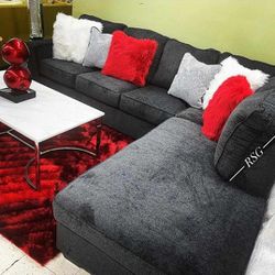 Color Options L Shaped Sectional Sofa With Lounge Chaise Set ⭐$39 Down Payment with Financing ⭐ 90 Days same as cash