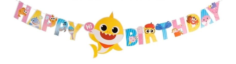 Baby Shark -Happy Birthday Sign-