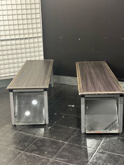 Pair of Retail Shoe Fitting Benches