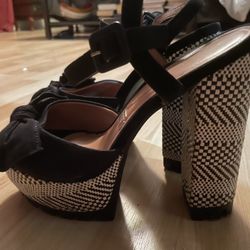 Vizzano Black And White Platform Heels Size 8