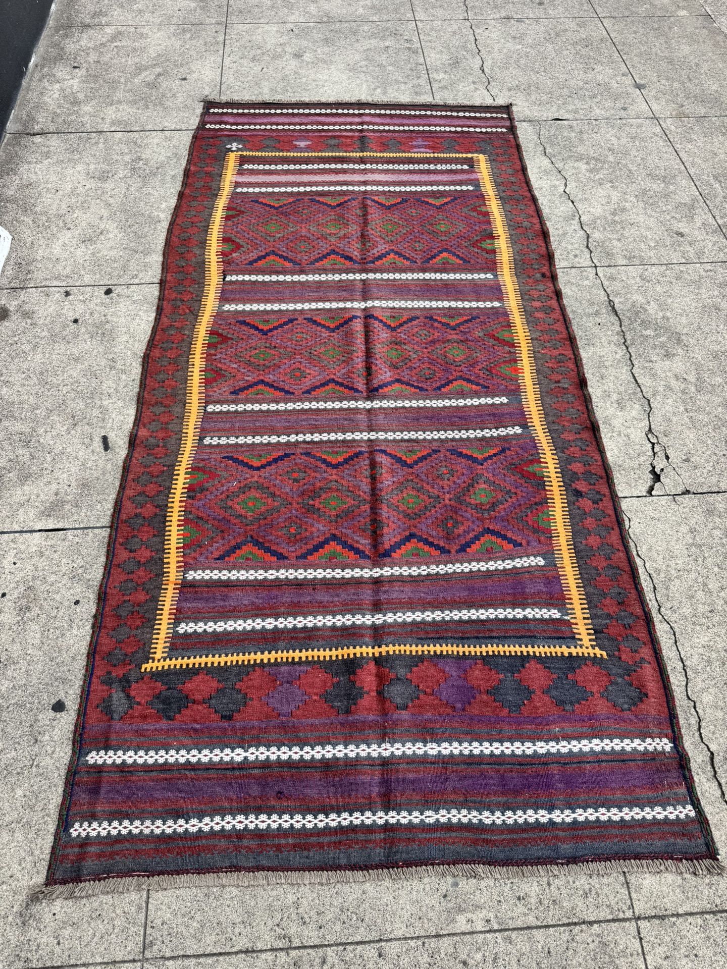 Handmade tribal rug