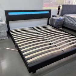 KING platform bed frame come NEW IN BOX, mattress sold separately