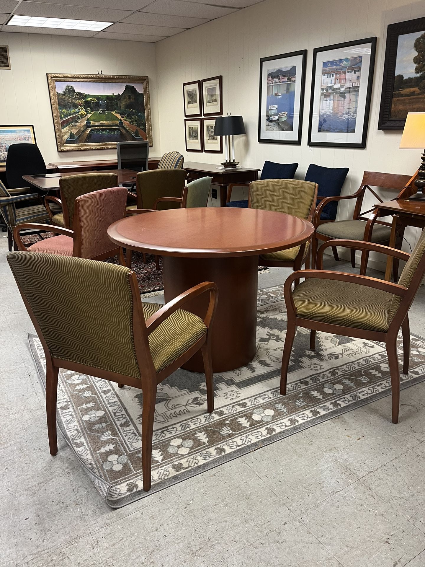Knoll Chairs, and 42” Round Table