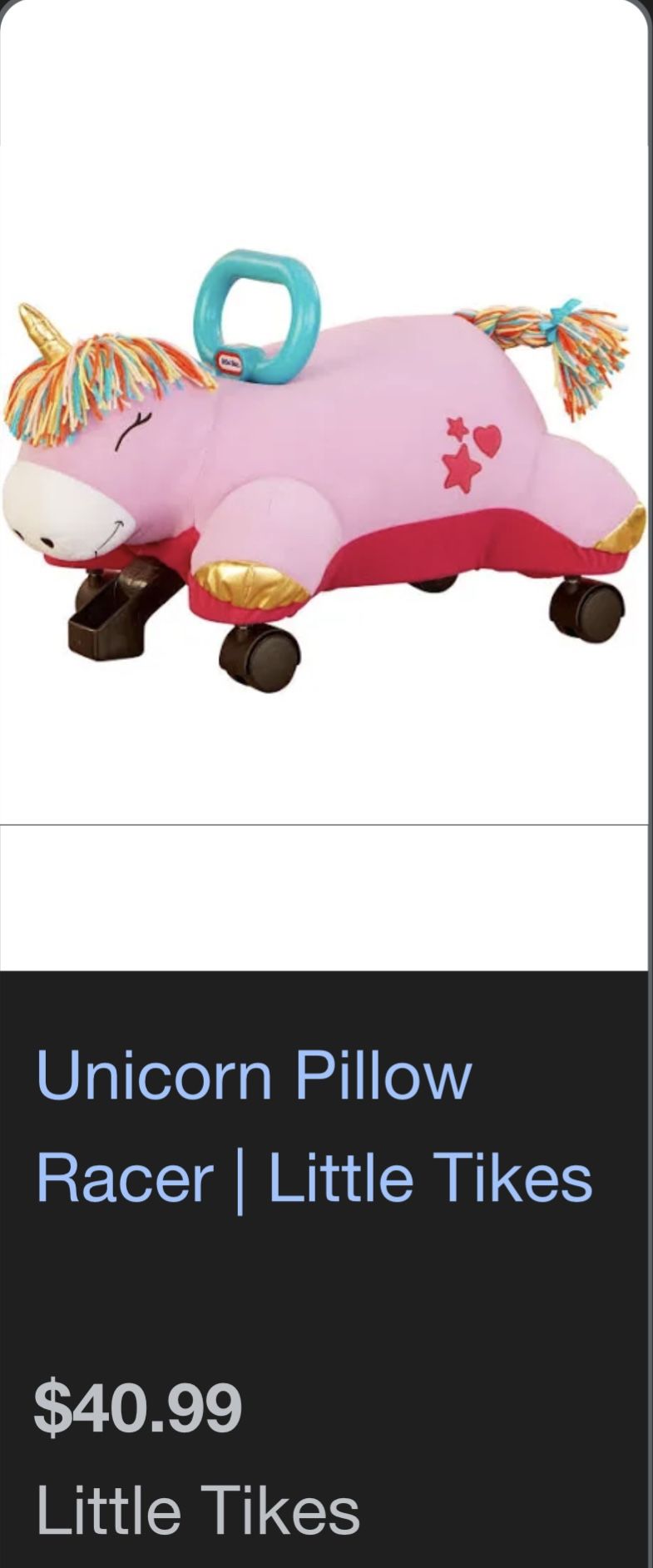 Unicorn Pillow racer