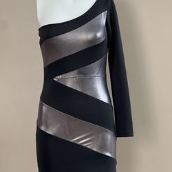Body Central one shoulder black dress Sz S/M