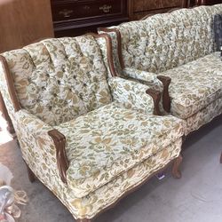 Sofa Full Size With Matching Chair