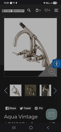 Wall mount shower kingnston brass