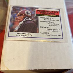WOW! Redskins /Riggins 1983 Topps Football Card #186 Washington Redskins Leaders John Riggins! Only $1 Firm !! Great Value 