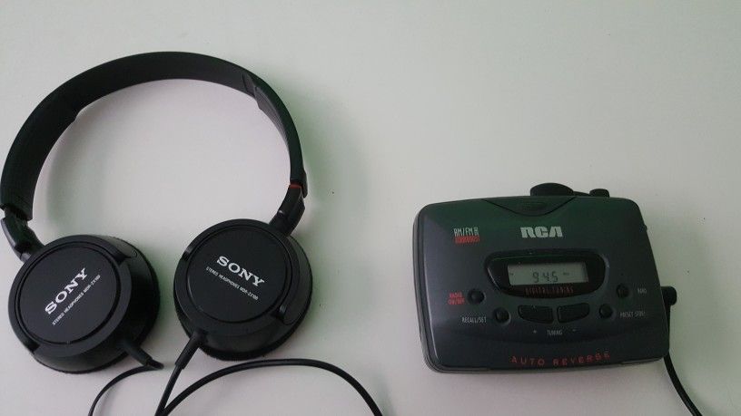 RCA portable tape player with Sony headphone